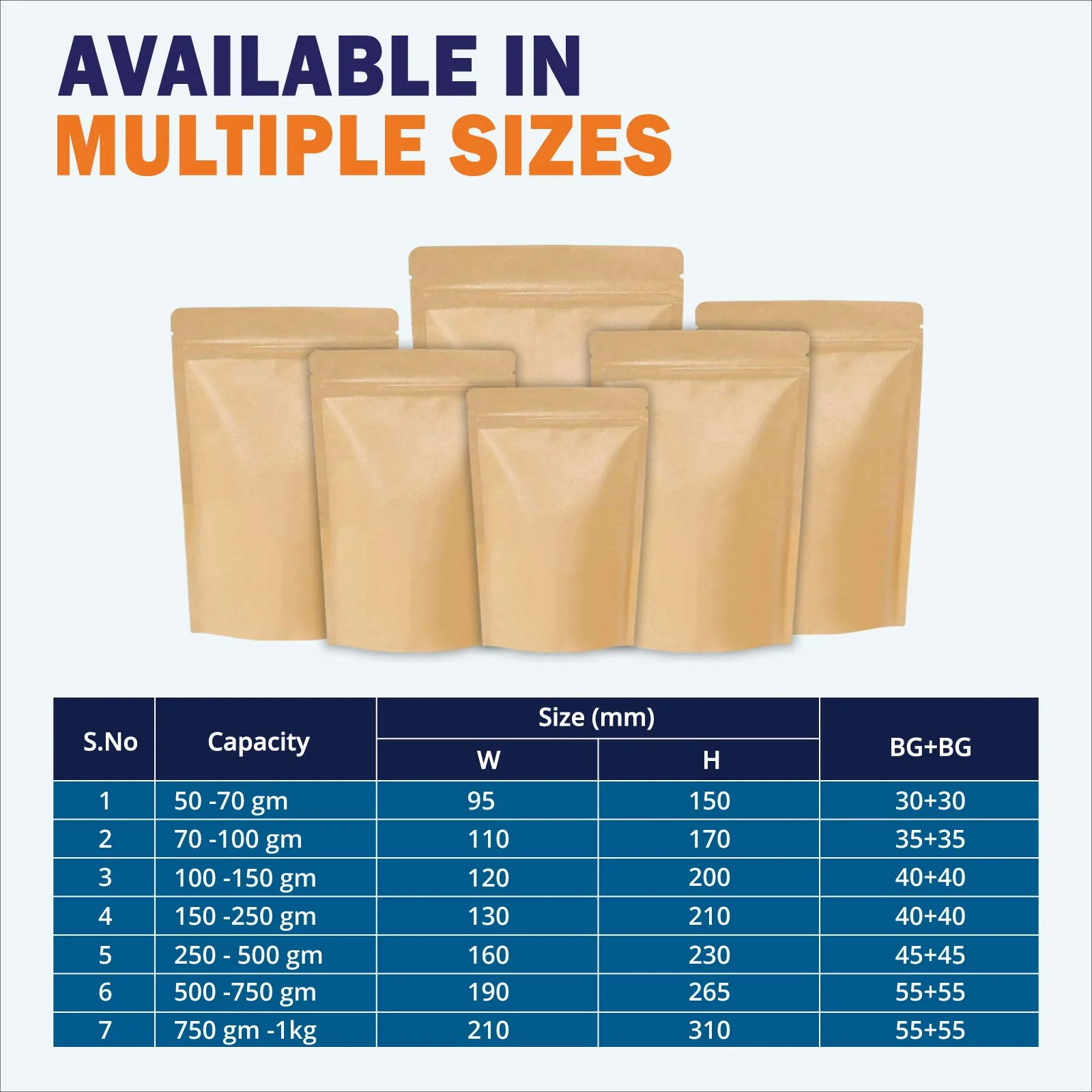 Both Side Kraft Paper Stand Up Zipper Pouch - Image 48