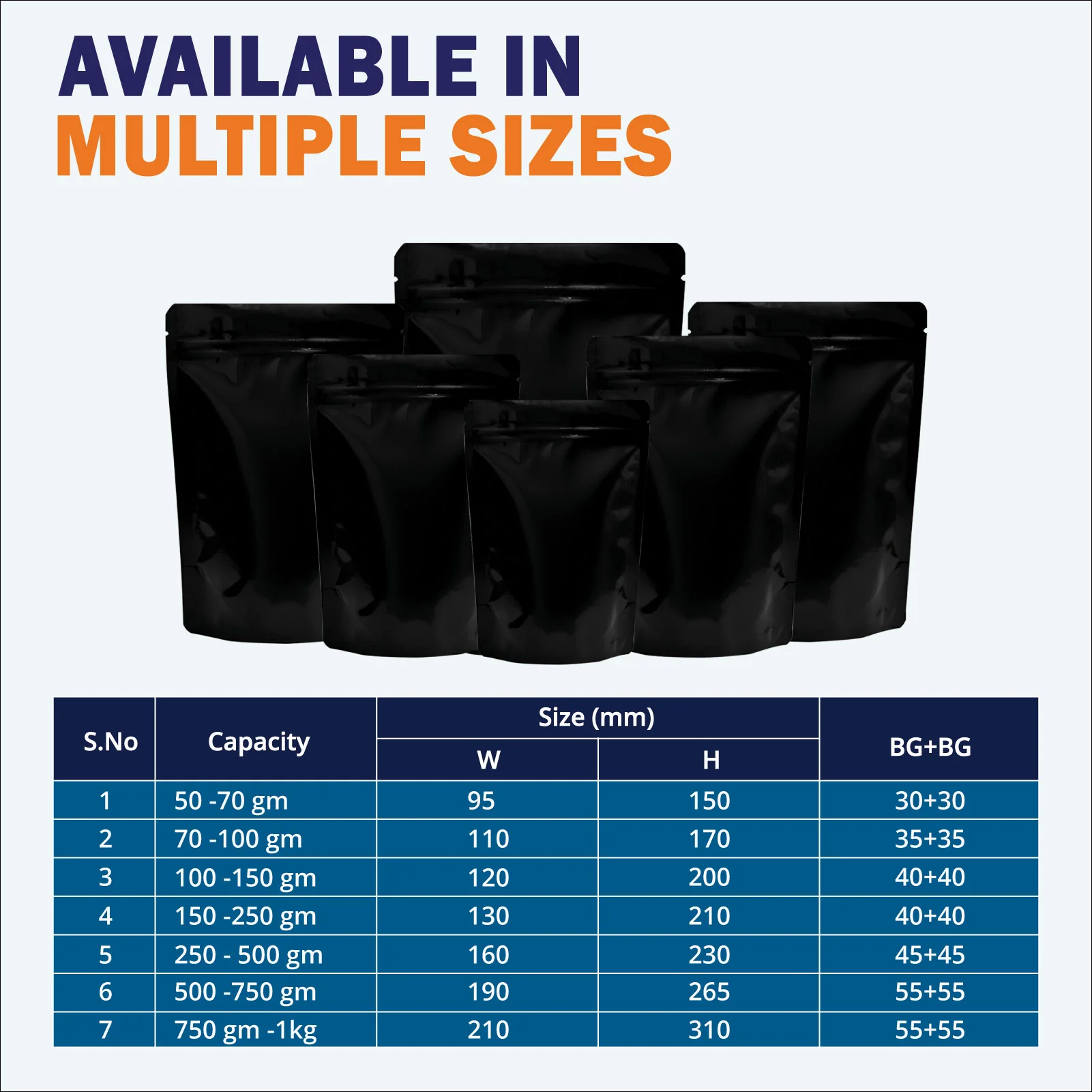Both Side Gloss Black Stand Up Zipper Pouch - Image 48