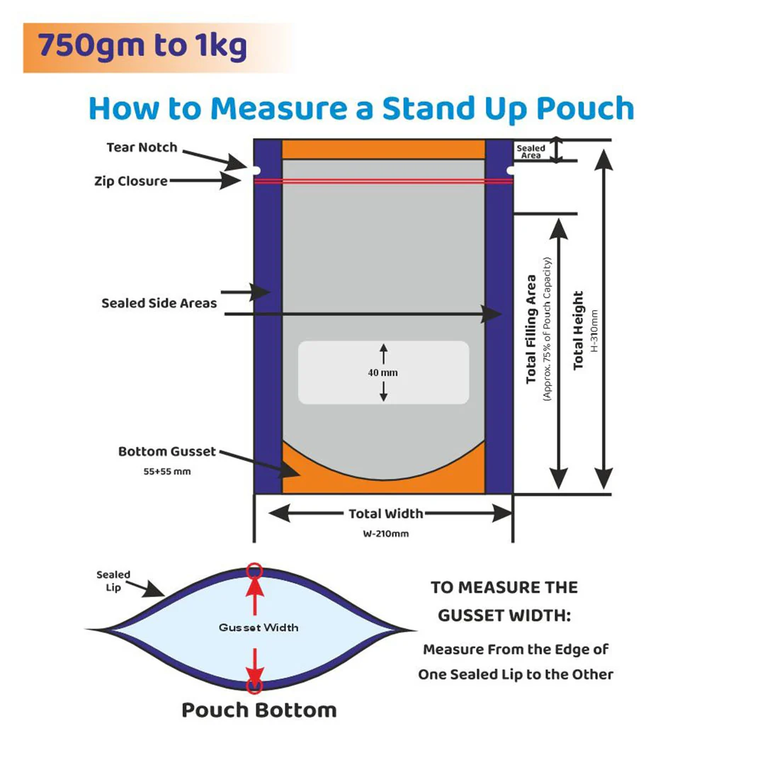Both Side Gloss Silver Stand Up Zipper Pouch - Image 72