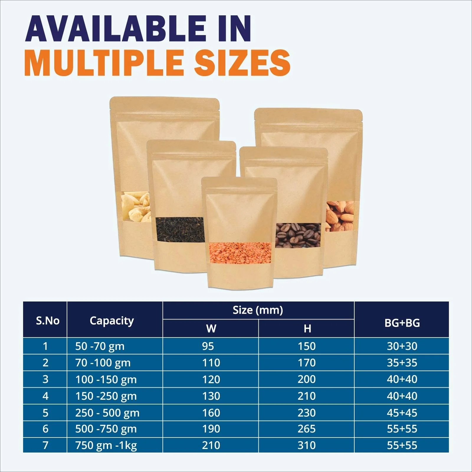 Kraft Paper Stand Up Zipper Pouch With Window - Image 8