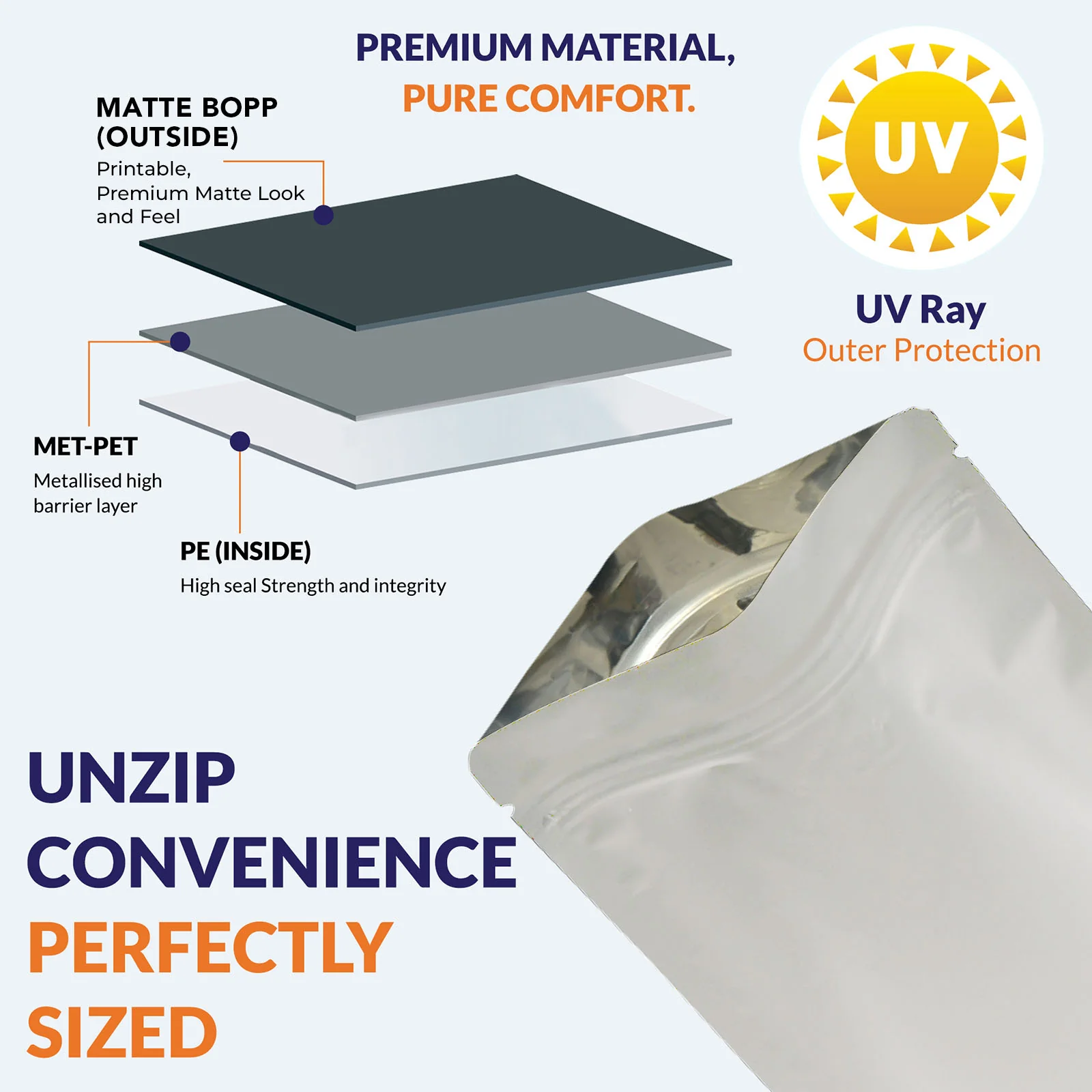 Both Side Matte White Stand Up Zipper Pouch - Image 22