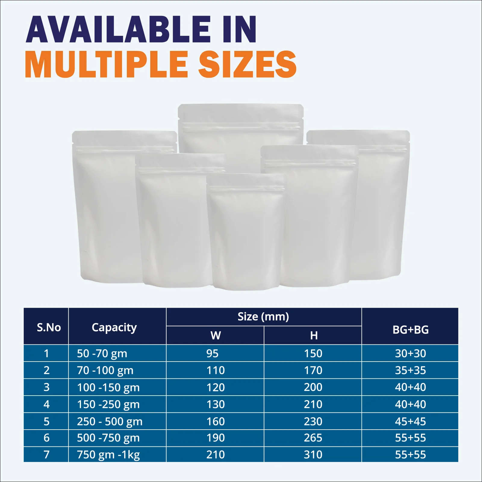 Both Side Matte White Stand Up Zipper Pouch - Image 40