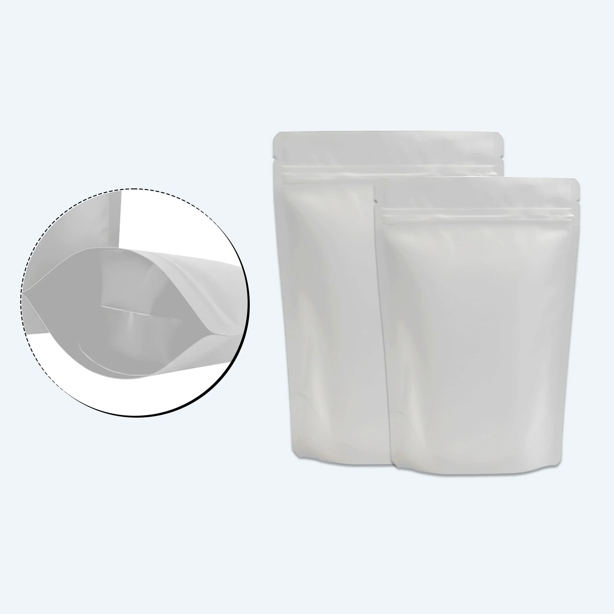 Both Side Matte White Stand Up Zipper Pouch - Image 49